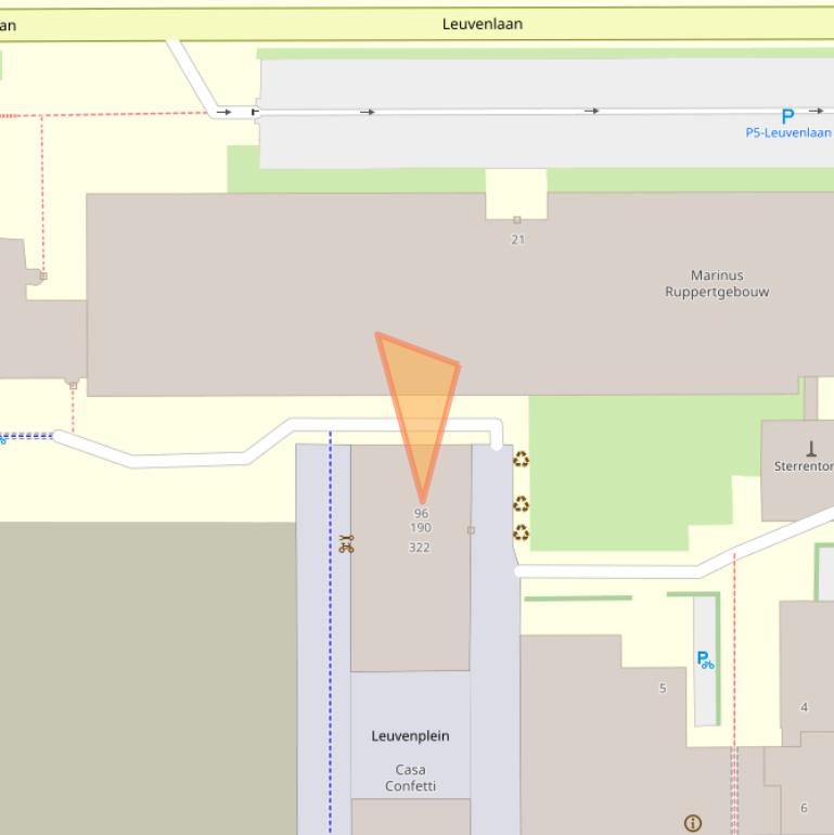 Kaart van postcodegebied 3584LE.