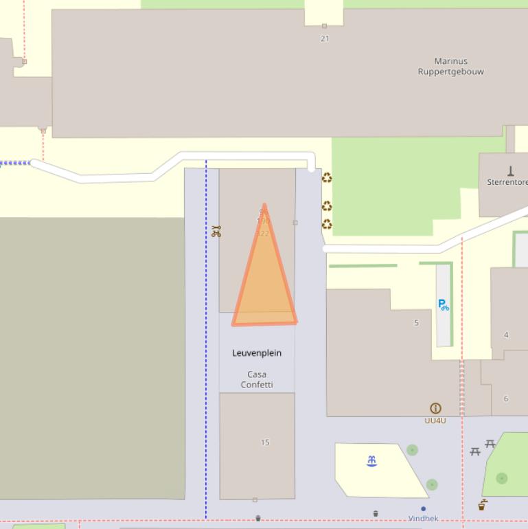 Kaart van postcodegebied 3584LM.