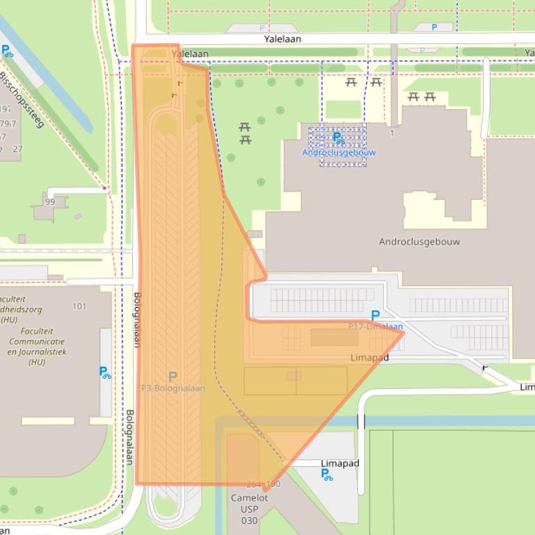 Kaart van postcodegebied 3584SR.