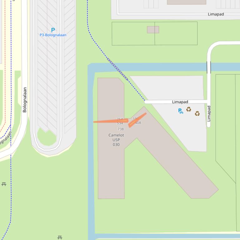 Kaart van postcodegebied 3584SV.