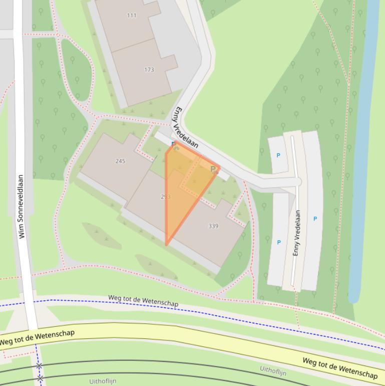 Kaart van postcodegebied 3584ZJ.