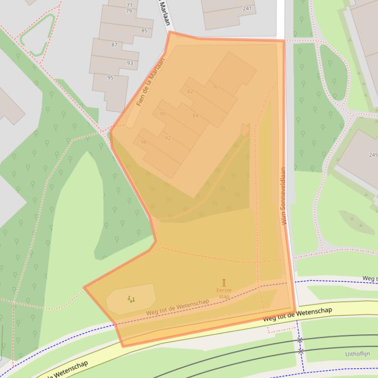 Kaart van postcodegebied 3584ZX.