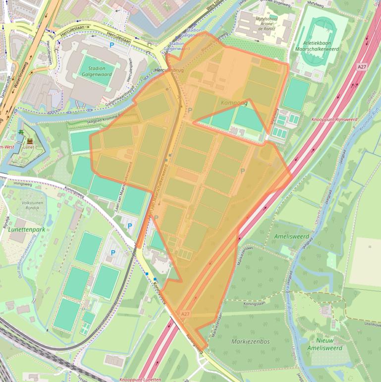 Kaart van postcodegebied 3585LJ.