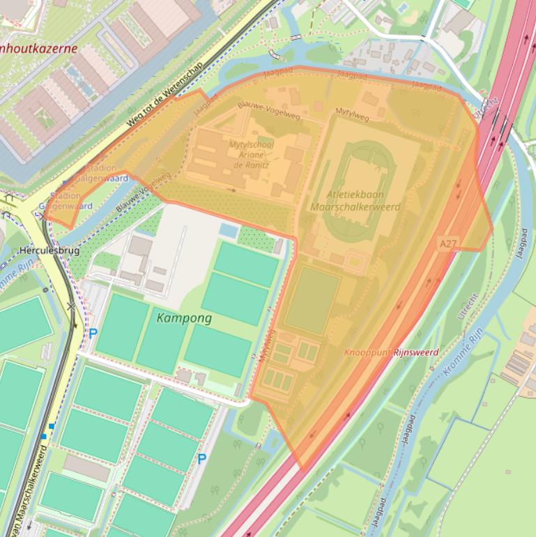 Kaart van postcodegebied 3585LK.