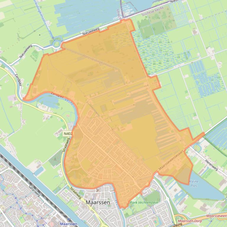 Kaart van postcodegebied 3601.