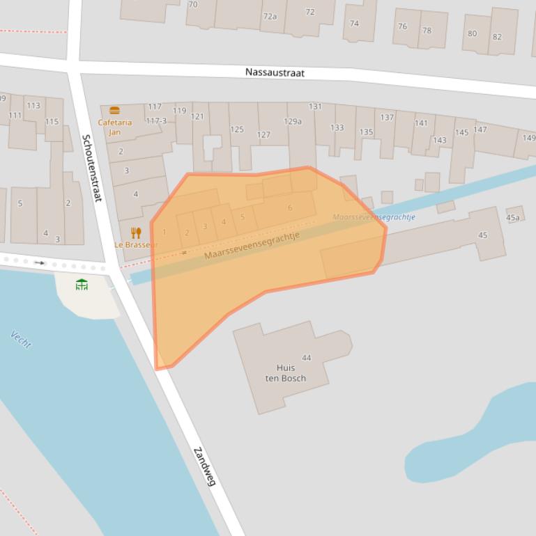 Kaart van postcodegebied 3601AG.