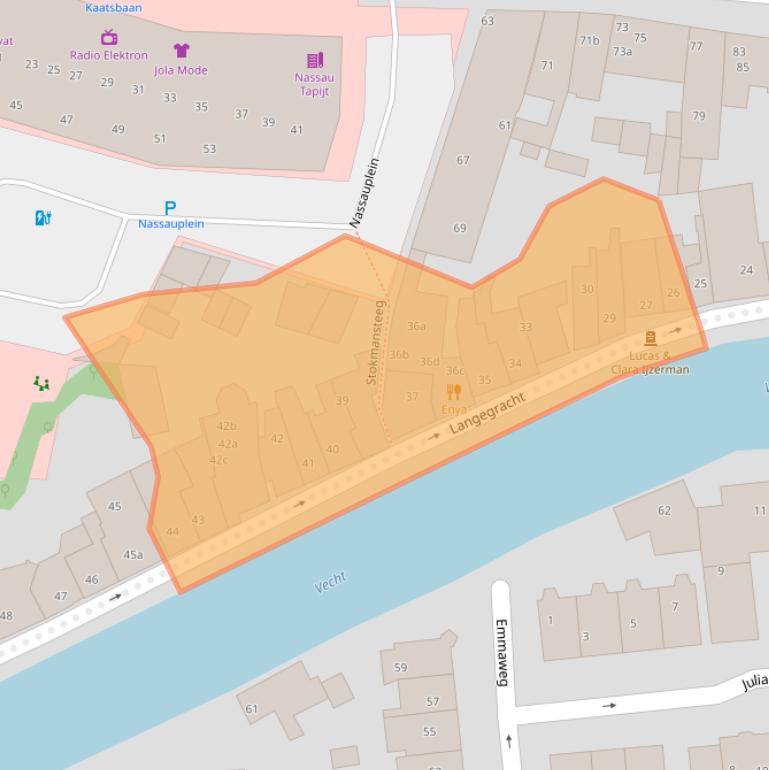 Kaart van postcodegebied 3601AJ.