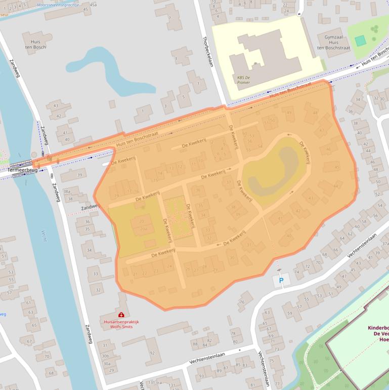 Kaart van postcodegebied 3601AZ.