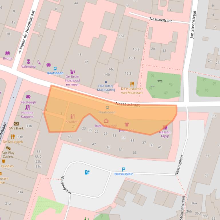 Kaart van postcodegebied 3601BA.