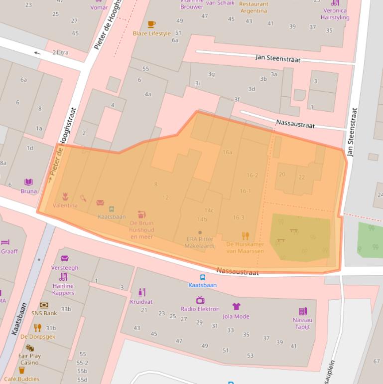 Kaart van postcodegebied 3601BG.