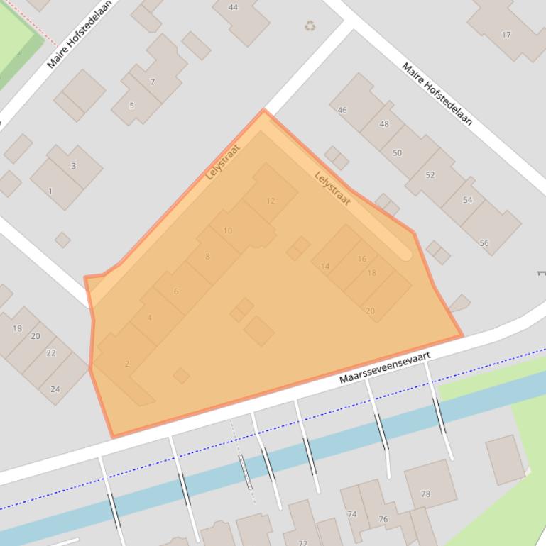 Kaart van postcodegebied 3601BV.