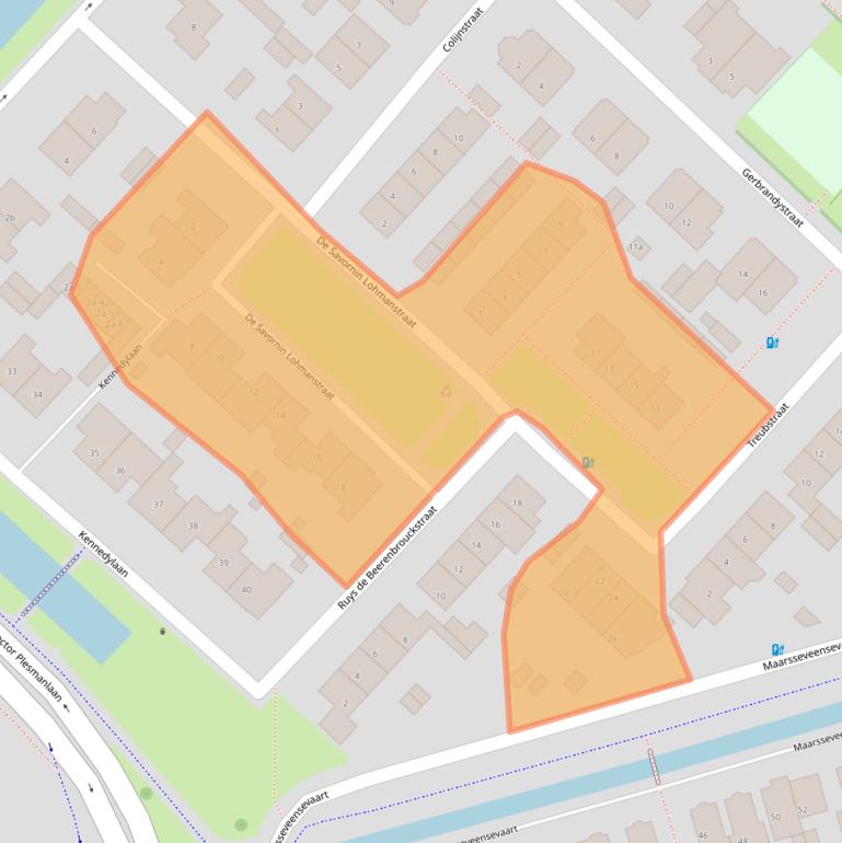 Kaart van postcodegebied 3601BZ.