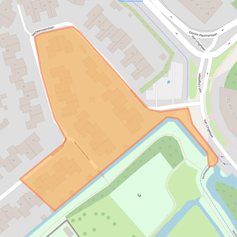 Kaart van postcodegebied 3601CM.