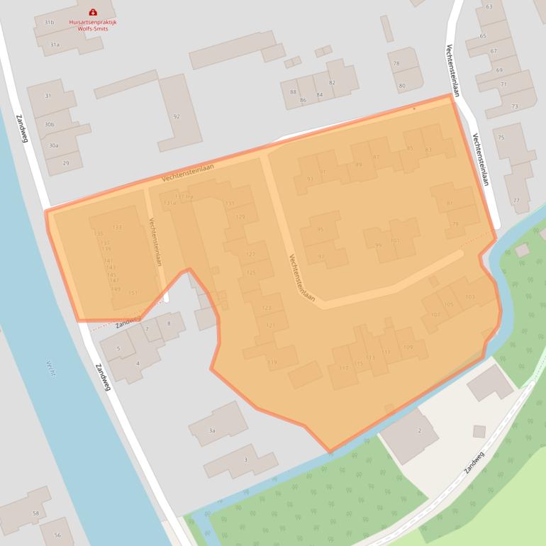 Kaart van postcodegebied 3601CP.