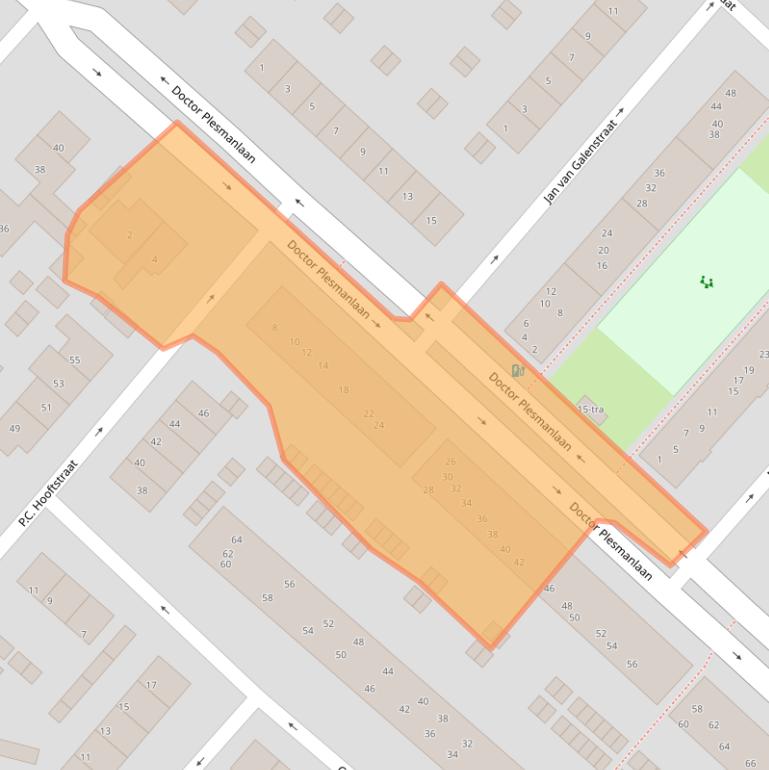 Kaart van postcodegebied 3601DB.