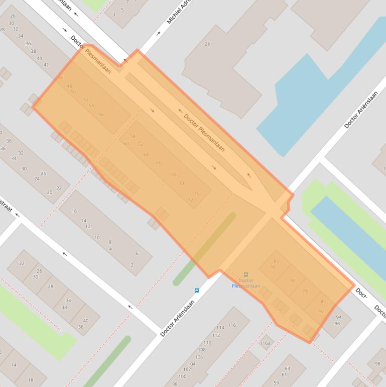 Kaart van postcodegebied 3601DC.