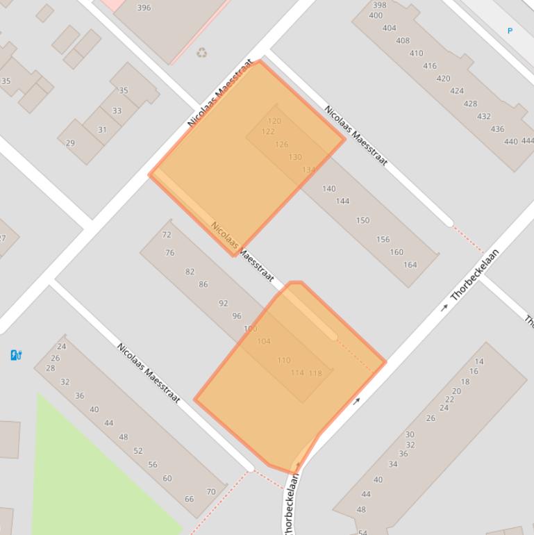 Kaart van postcodegebied 3601DV.