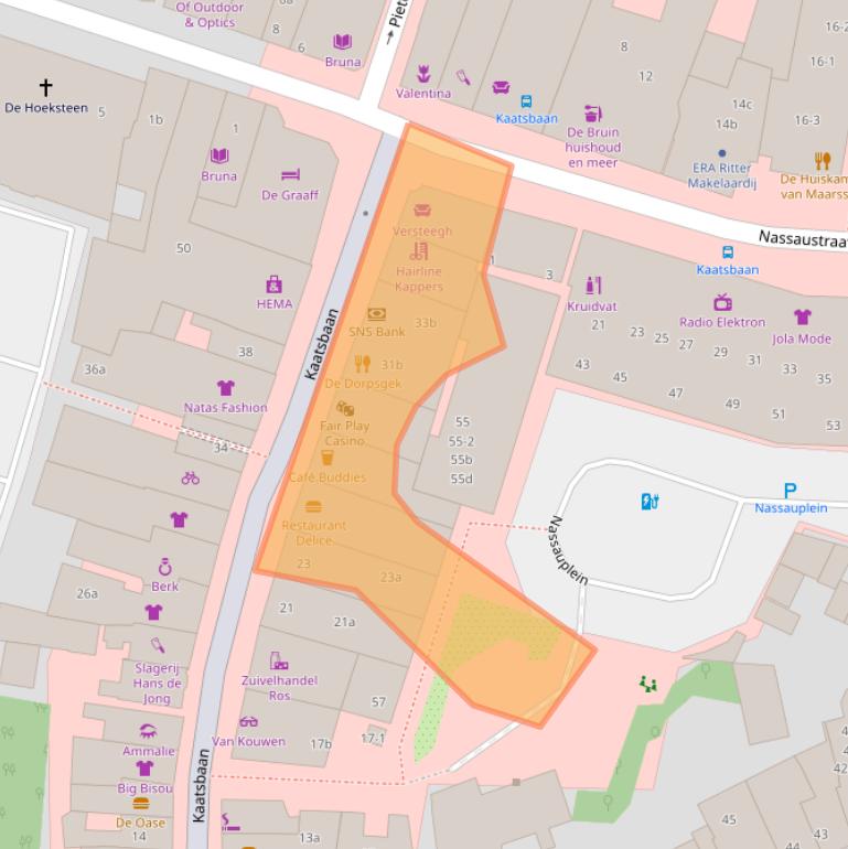 Kaart van postcodegebied 3601EB.