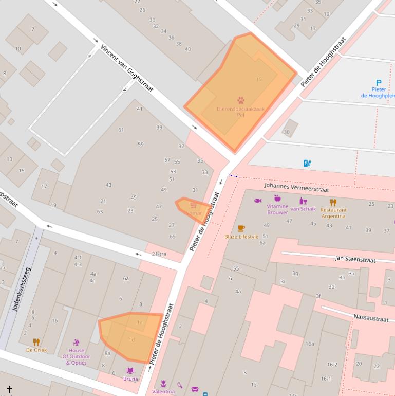 Kaart van postcodegebied 3601EE.