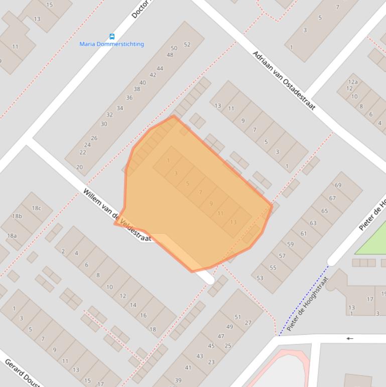 Kaart van postcodegebied 3601EP.