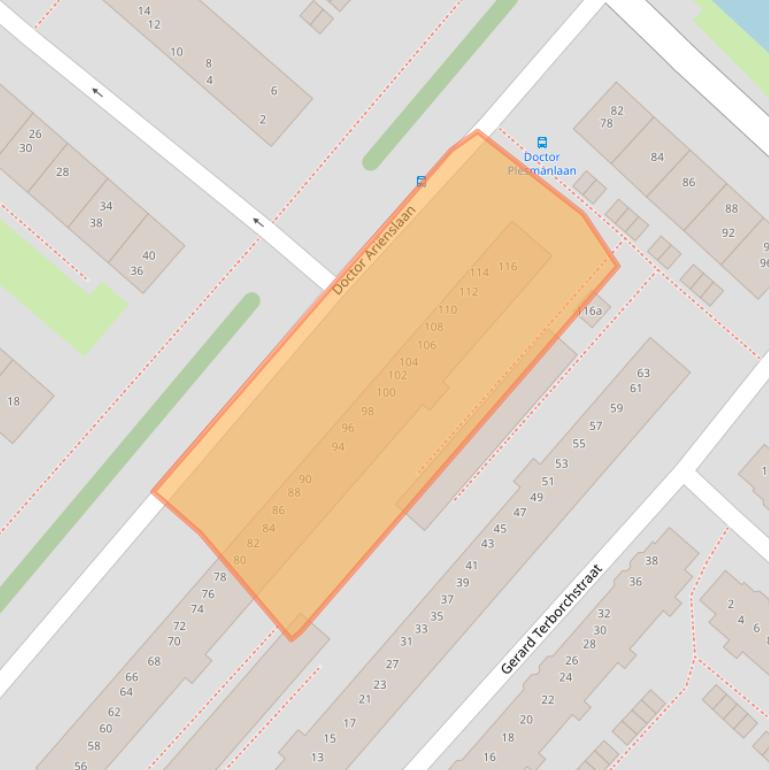 Kaart van postcodegebied 3601GD.