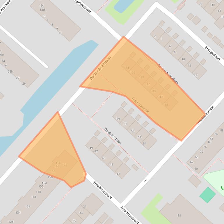 Kaart van postcodegebied 3601GG.