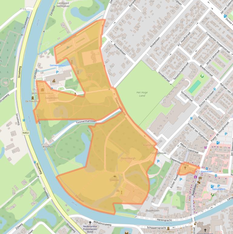 Kaart van postcodegebied 3601GH.