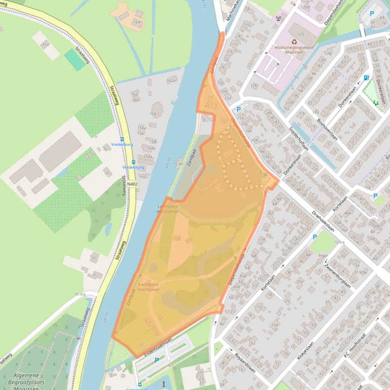 Kaart van postcodegebied 3601GJ.