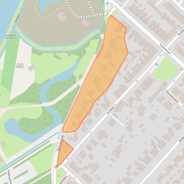 Kaart van postcodegebied 3601GM.