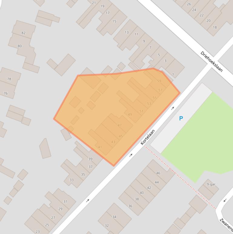 Kaart van postcodegebied 3601HK.