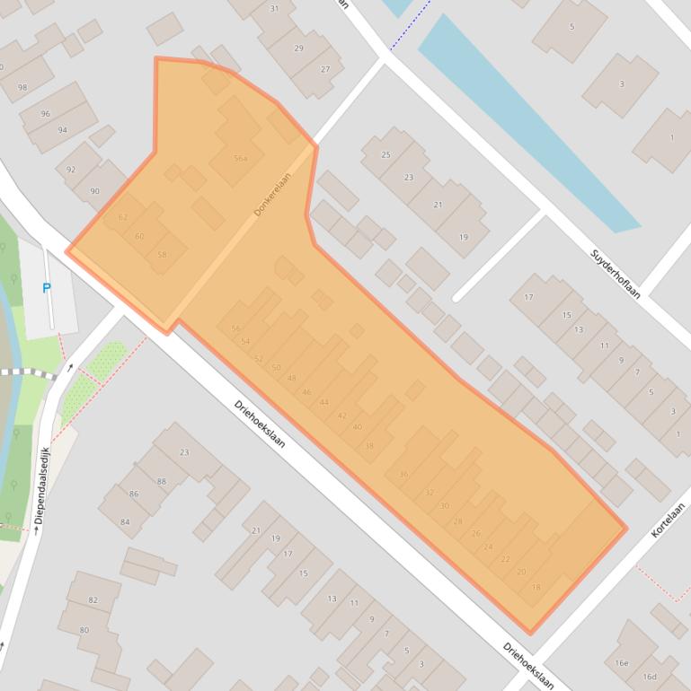 Kaart van postcodegebied 3601HR.