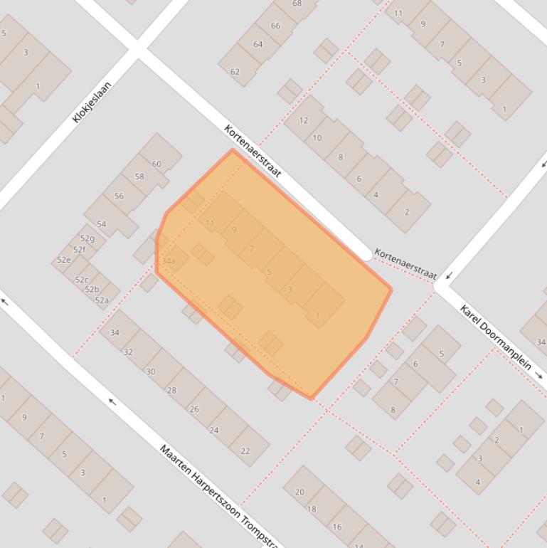 Kaart van postcodegebied 3601HX.