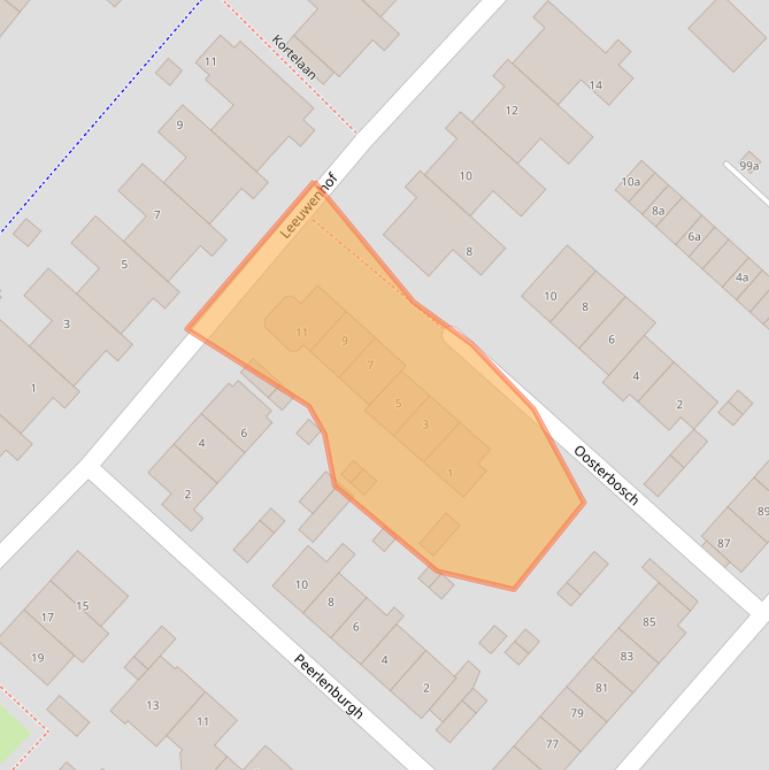 Kaart van postcodegebied 3601JE.