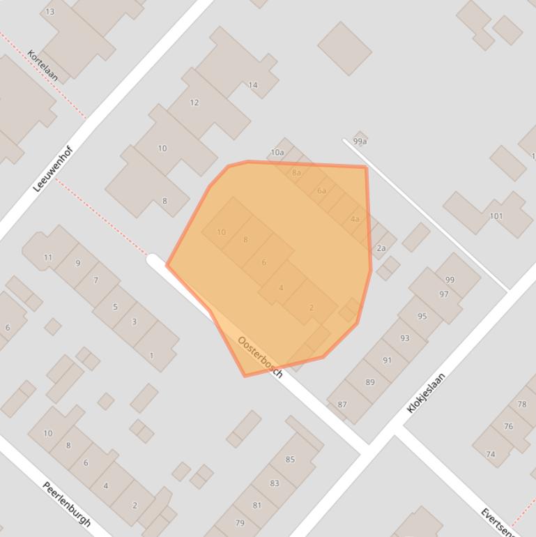 Kaart van postcodegebied 3601JG.