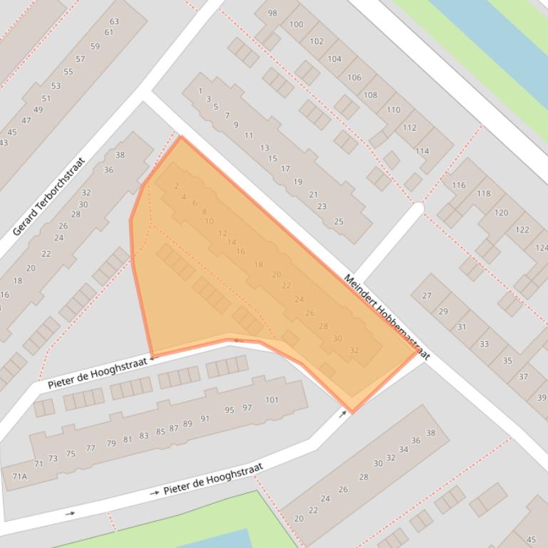 Kaart van postcodegebied 3601RK.