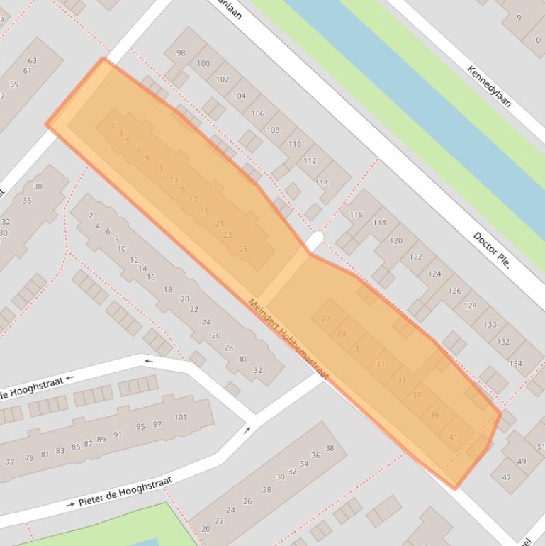 Kaart van postcodegebied 3601RL.