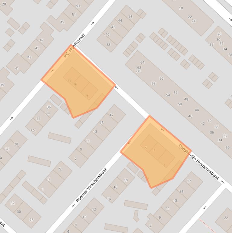 Kaart van postcodegebied 3601SE.