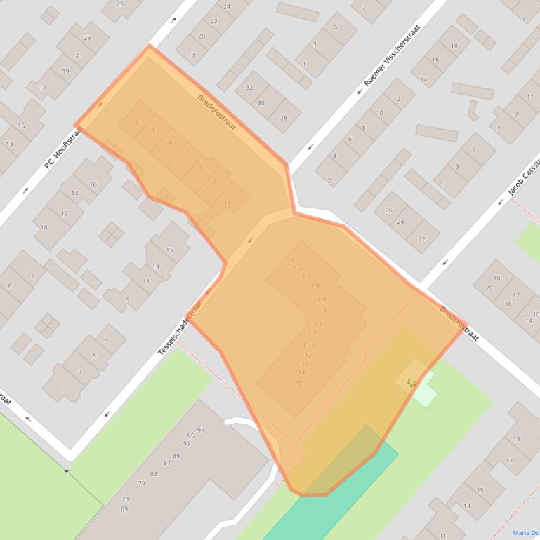 Kaart van postcodegebied 3601SM.