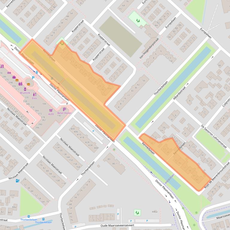 Kaart van postcodegebied 3601VG.