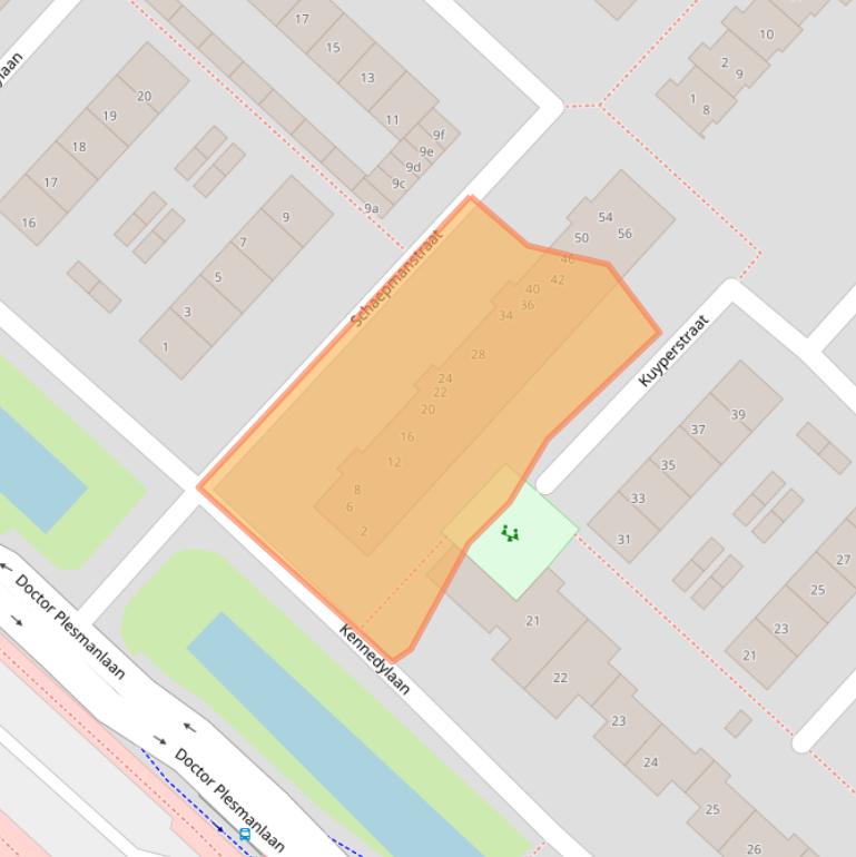 Kaart van postcodegebied 3601WP.