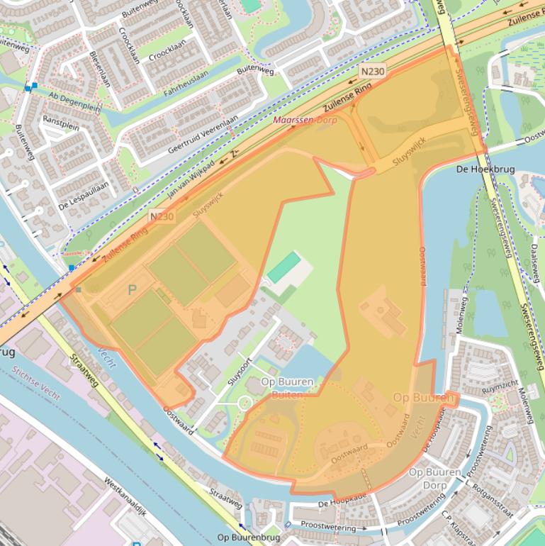 Kaart van postcodegebied 3602AA.