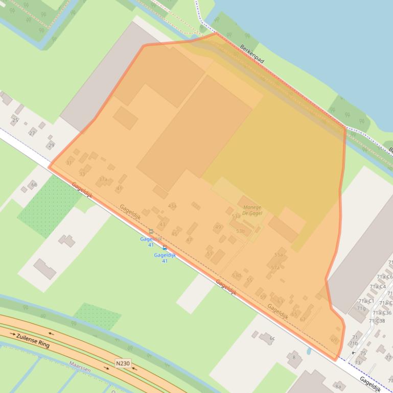 Kaart van postcodegebied 3602AH.