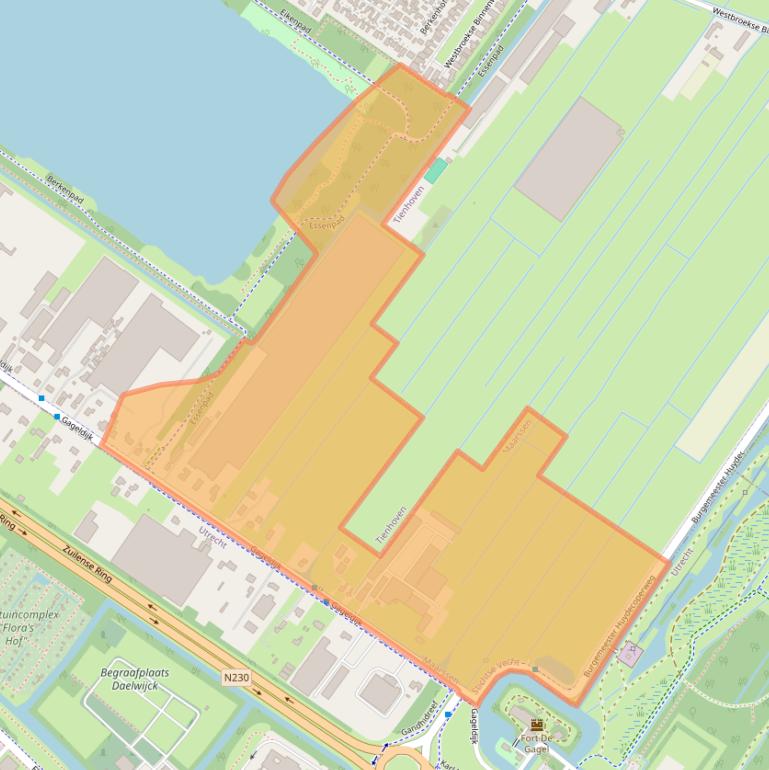 Kaart van postcodegebied 3602AK.