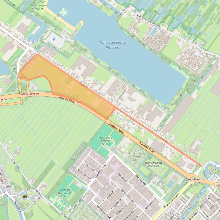 Kaart van postcodegebied 3602AL.