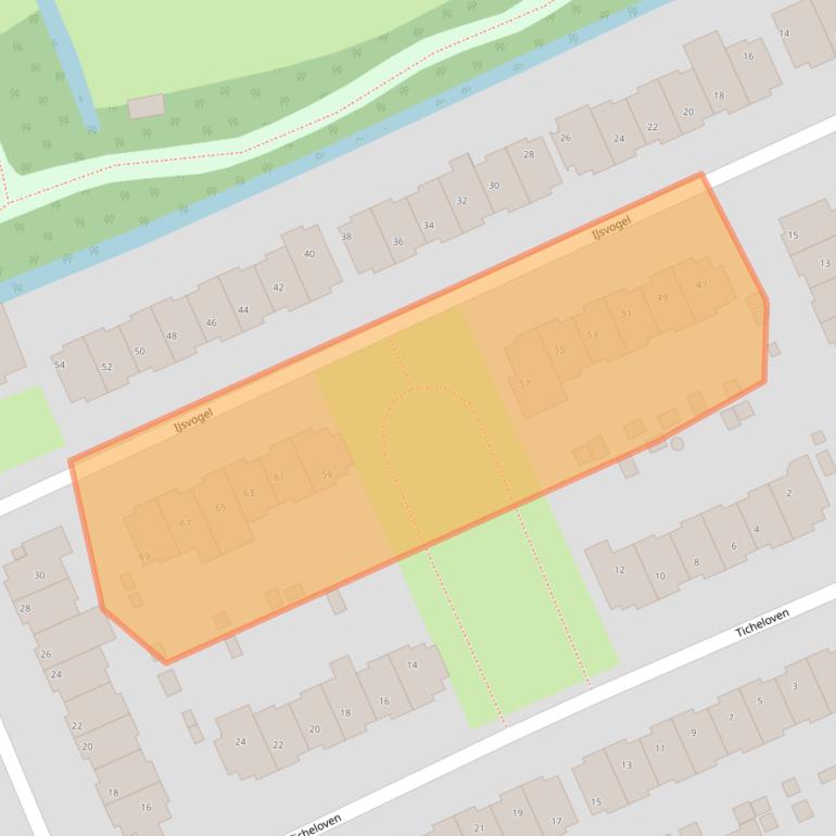 Kaart van postcodegebied 3602XL.