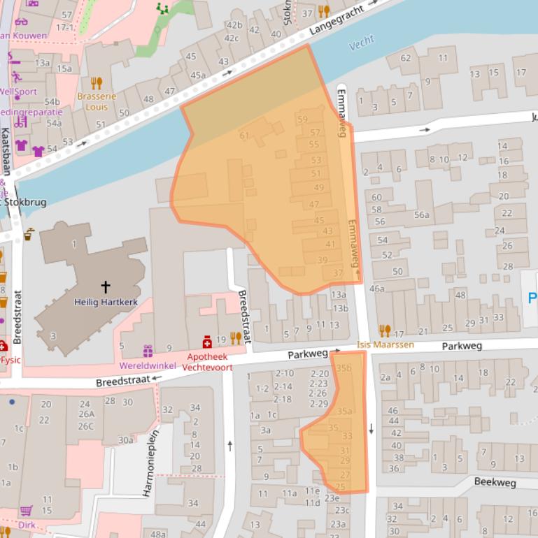 Kaart van postcodegebied 3603AL.