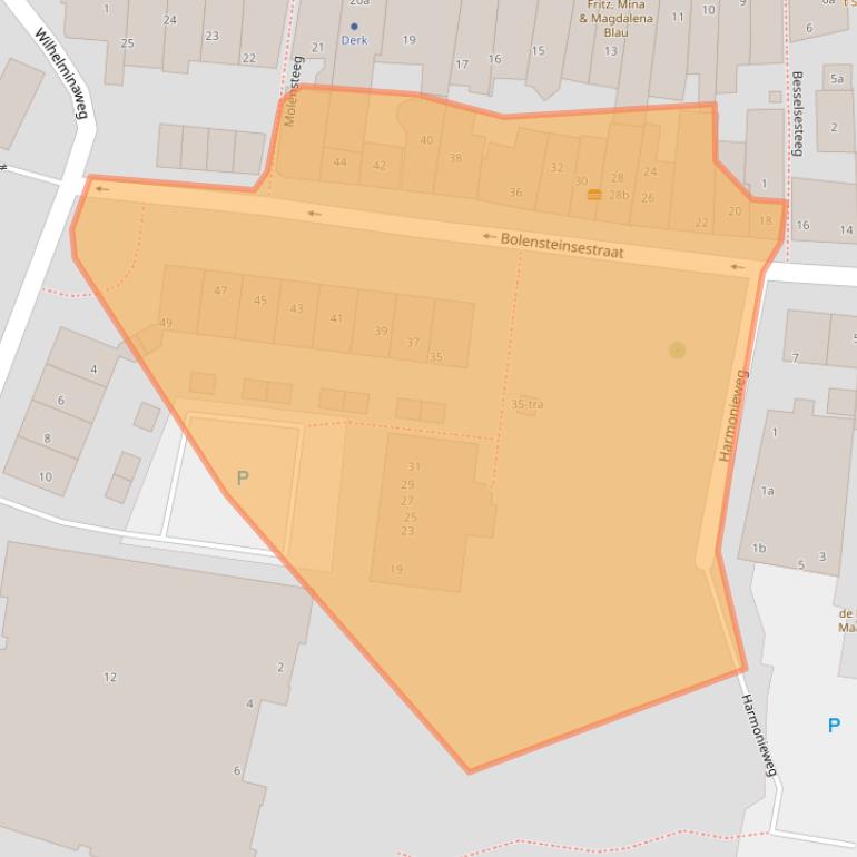 Kaart van postcodegebied 3603AX.