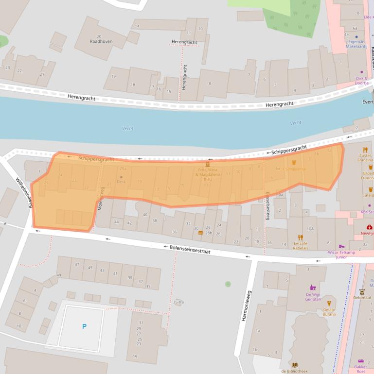 Kaart van postcodegebied 3603BC.