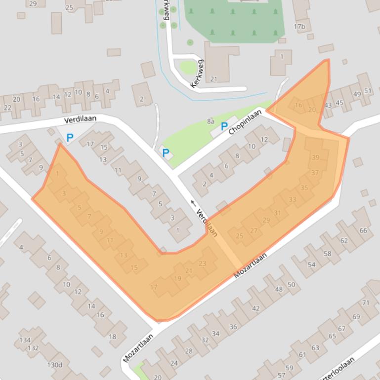 Kaart van postcodegebied 3603BD.