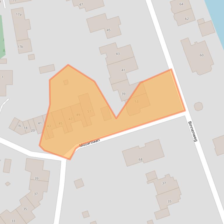 Kaart van postcodegebied 3603BE.